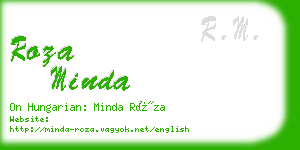 roza minda business card